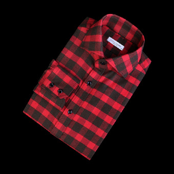 86392 No.44-a 프리미엄 깅엄 체크 기모 셔츠 (Red)